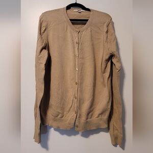 Tan Uniqlo Cotton Button Up